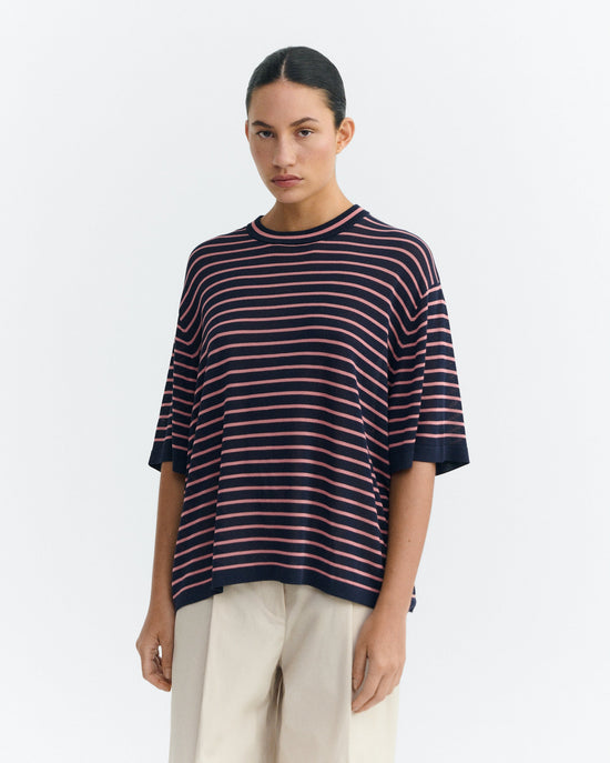 Camiseta oversize punto rayas Zenna sostenible - 2