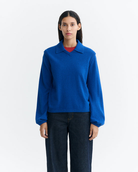 Jersey lana merino azul Khalida sostenible - 2