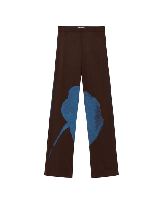 Pantalón marrón flower Naia sostenible - silueta 1