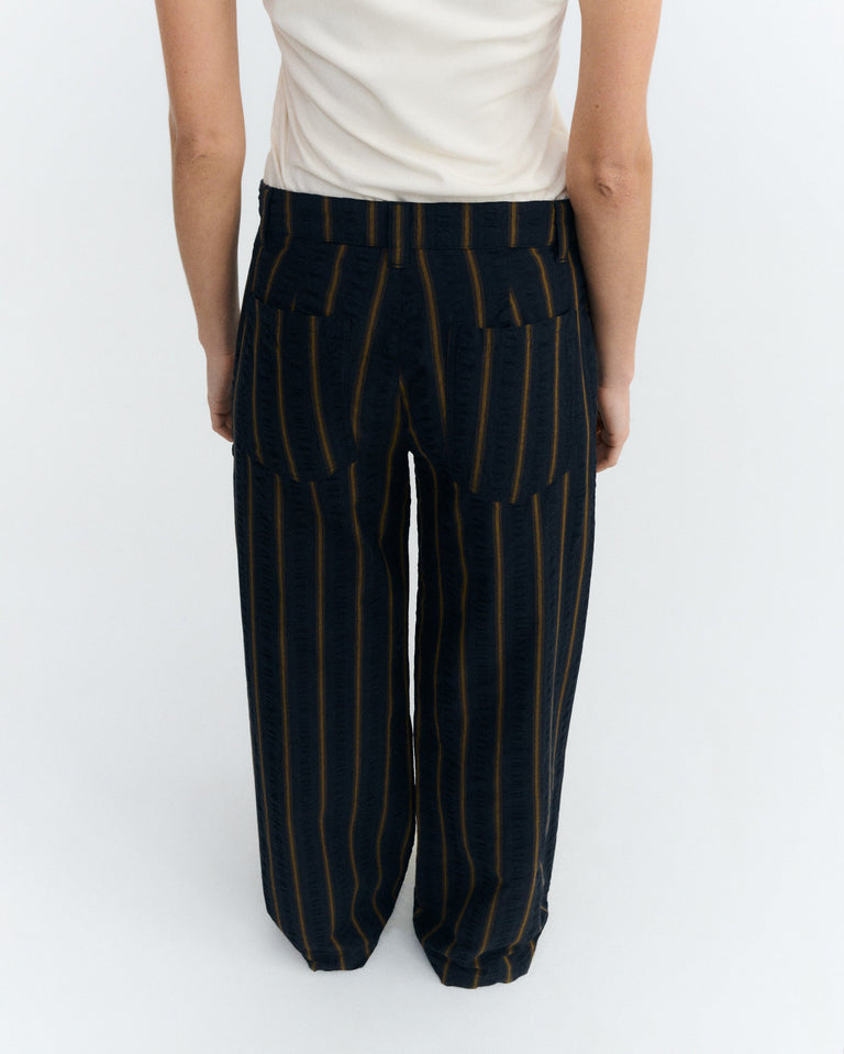 Pantalón recto seersucker rayas Serena sostenible - 3