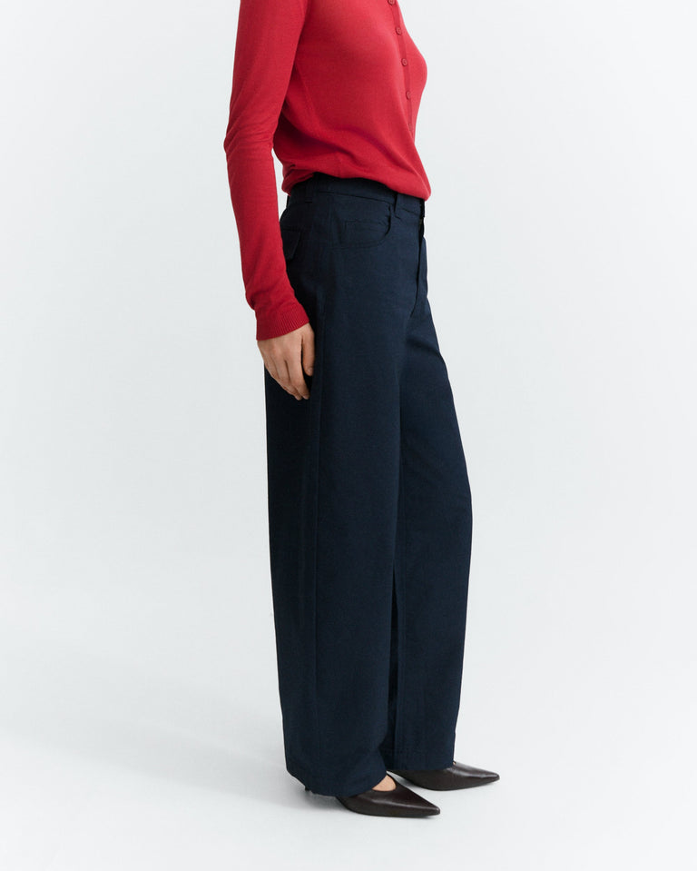 Pantalón barrel navy Marissa sostenible - 3