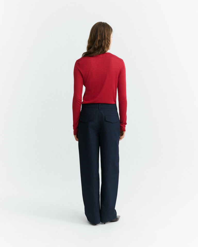 Pantalón barrel navy Marissa sostenible - 5