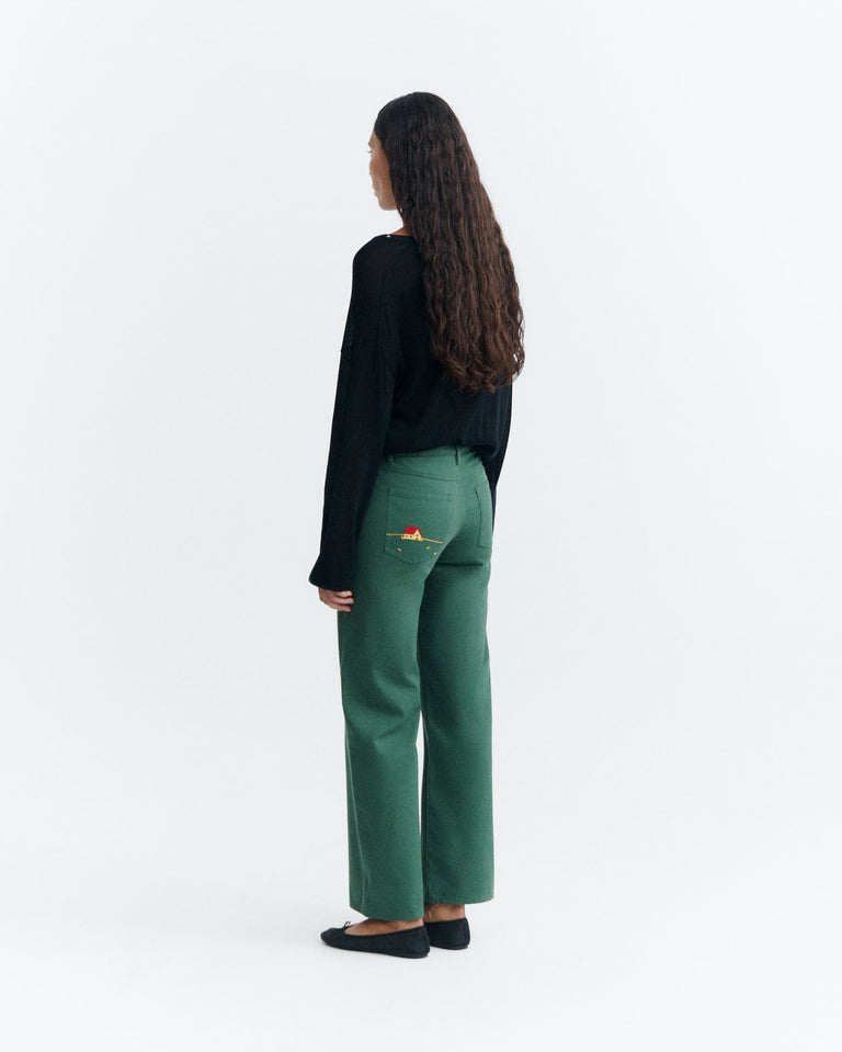 Pantalón tiro bajo bordado a mano Kettan sostenible - 5