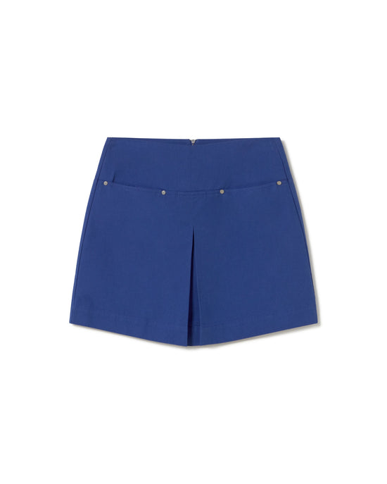 Falda azul Mabel sostenible - silueta 1