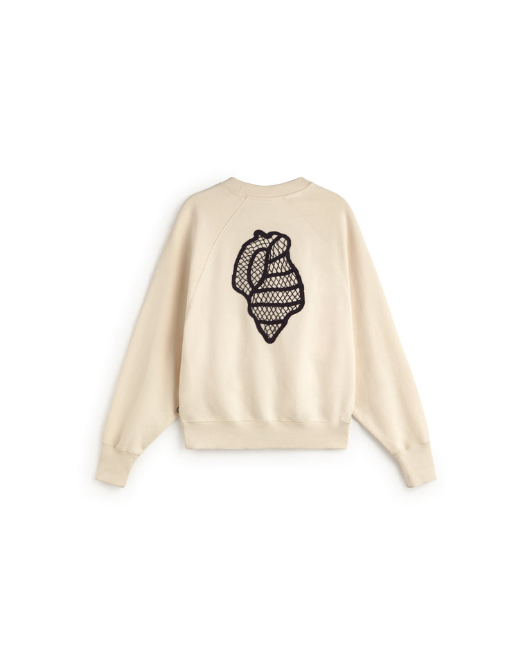 Sudadera bordada a mano shell Bonnie sostenible silueta - 3