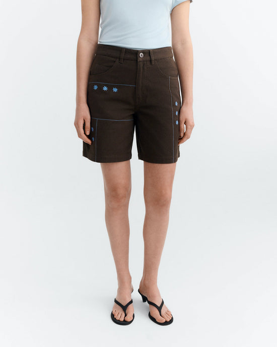 Shorts bordado a mano sole mio Luisa sostenible - 2