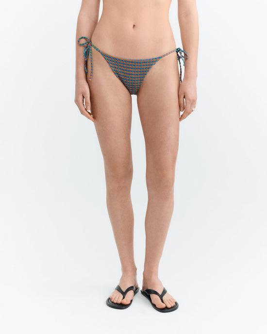 Braguita bikini ajustable seersucker naranja Palermo sostenible - 2