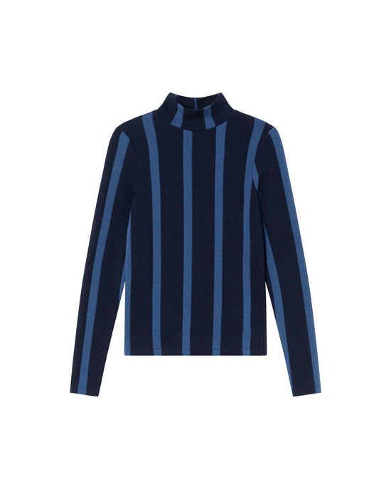 Top navy rayas lana Ellen sostenible - silueta 1