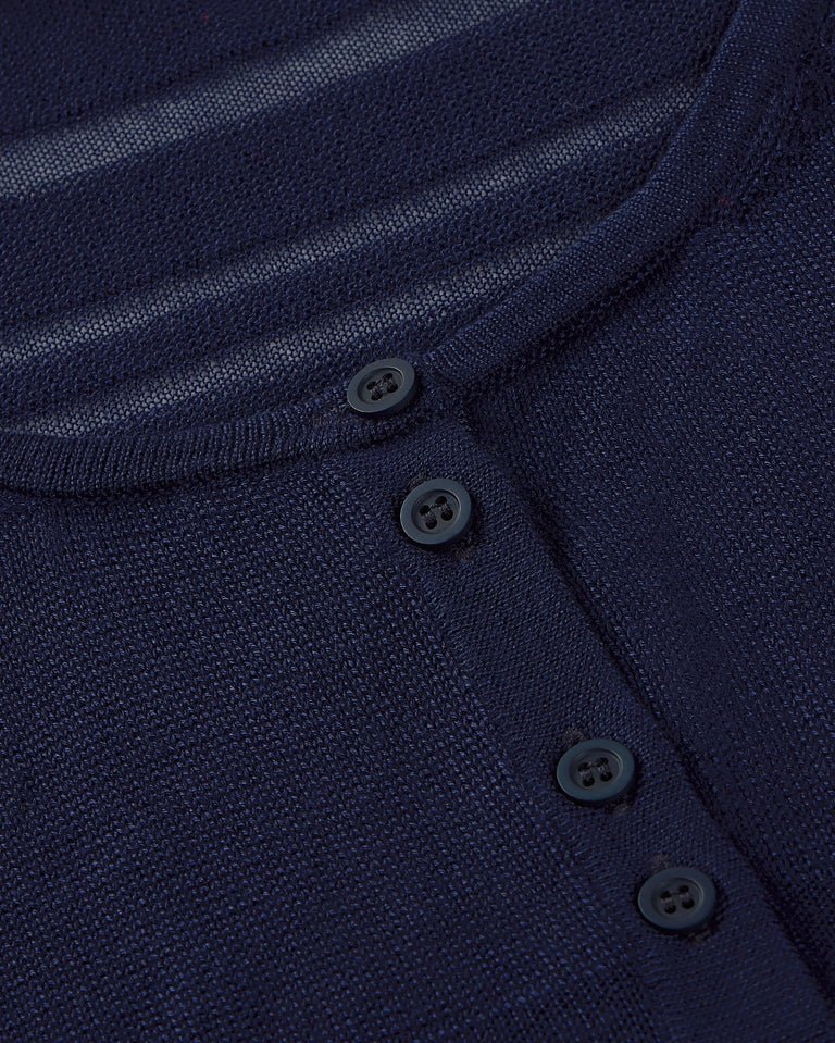 Top rayas semitransparente navy Ash sostenible silueta - 2