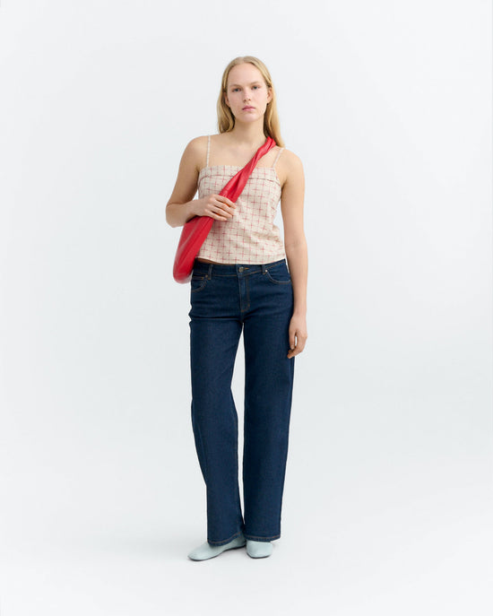 Top estampado cuadros lattice Raida sostenible - 1