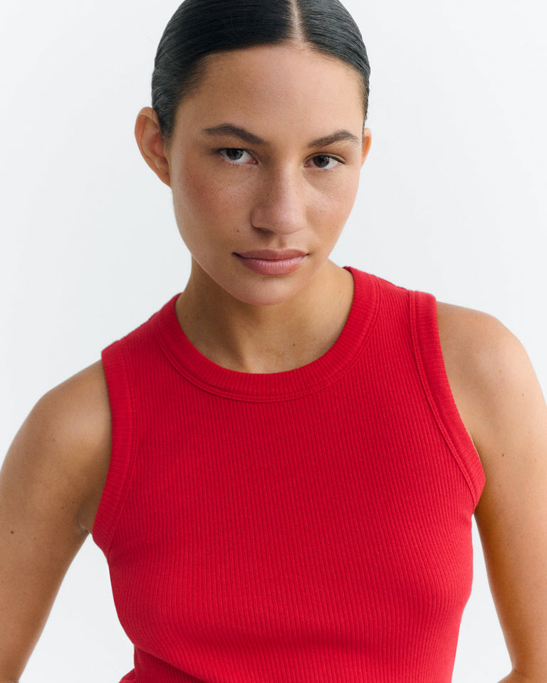 Tank top rojo Juliette sostenible - 3