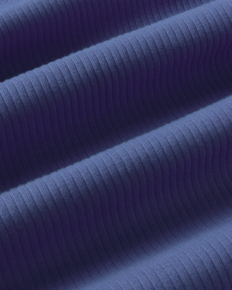 Top cuello alto rib azul Aine sostenible silueta - 2