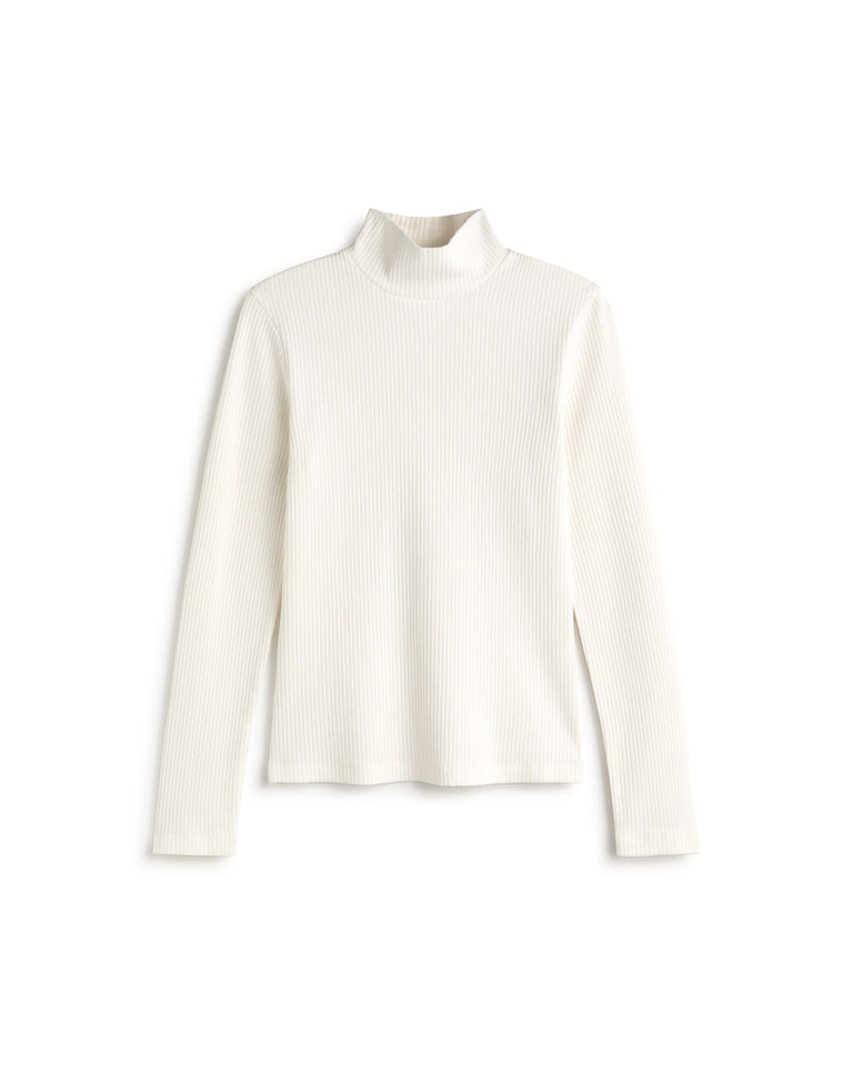 Top cuello alto rib blanco Aine sostenible silueta - 1