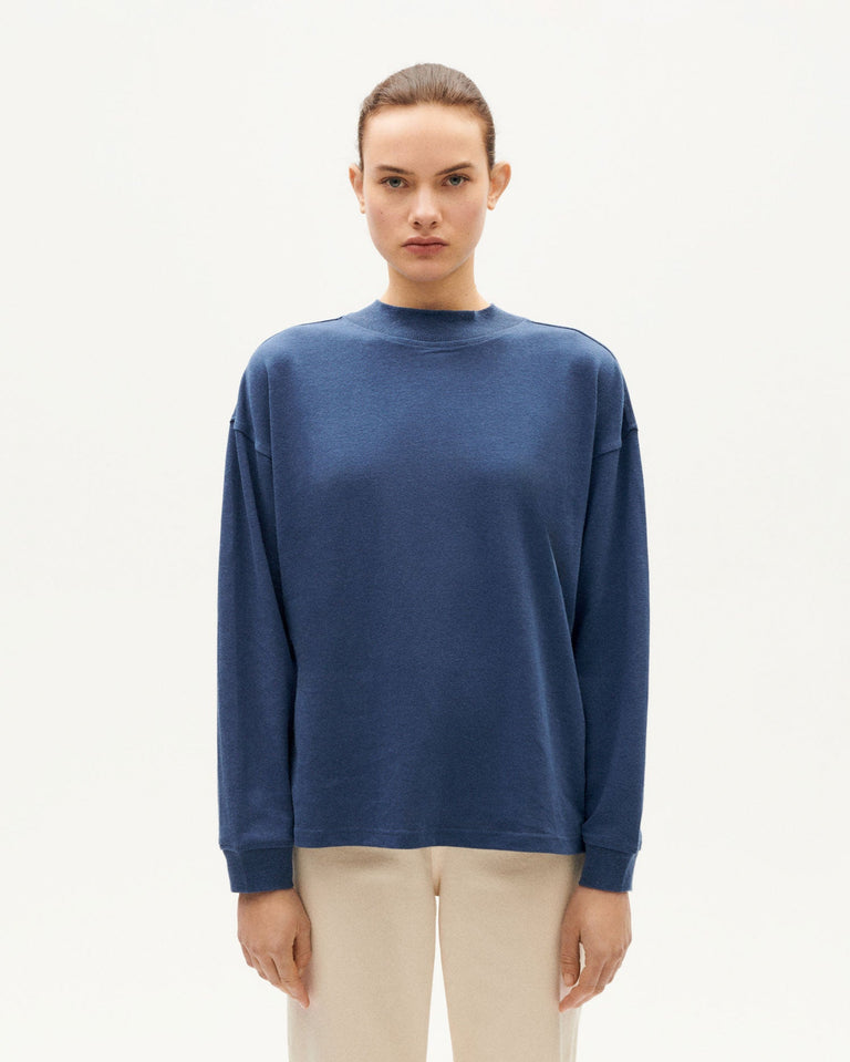 Camiseta gruesa azul hemp Freire sostenible-1