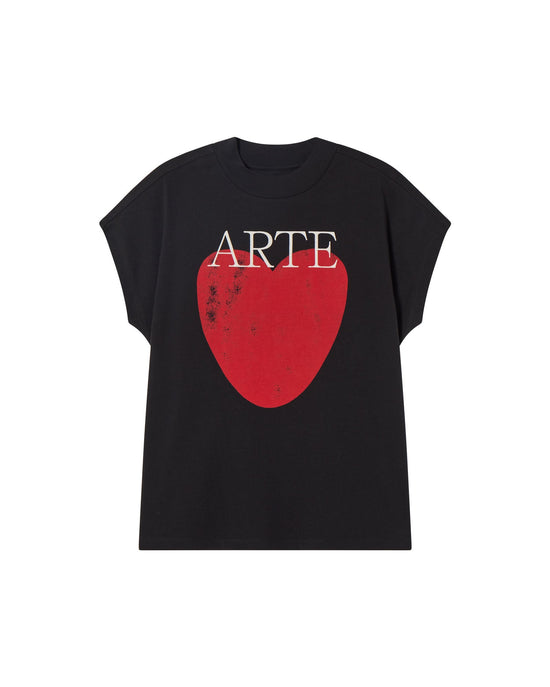 Camiseta negra art love Volta sostenible - silueta 1
