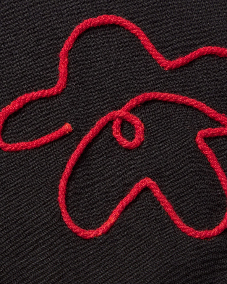 Camiseta bordada a mano flower Volta sostenible silueta - 2