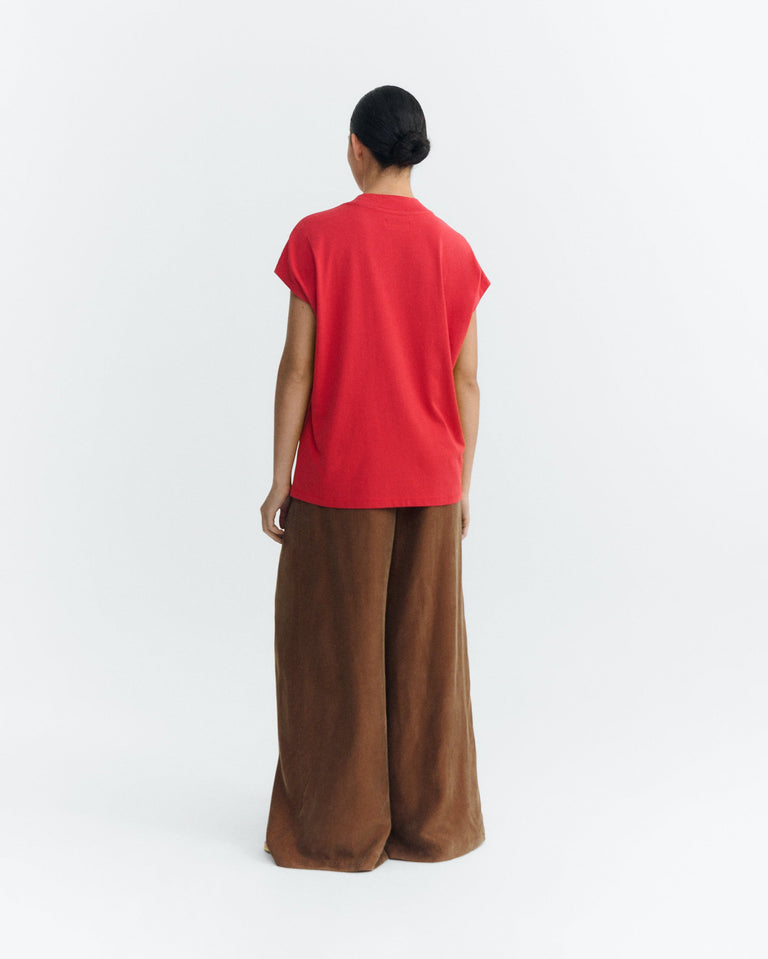 Camiseta básica roja Volta sostenible - 3