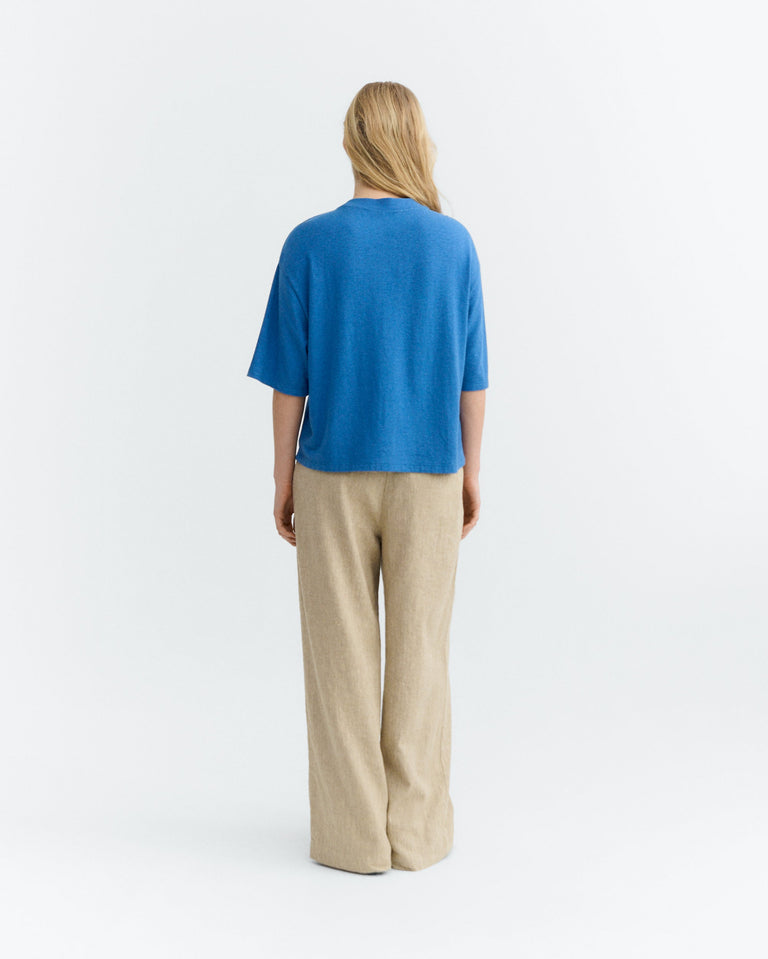 Camiseta oversize azul hemp Lena sostenible - 3