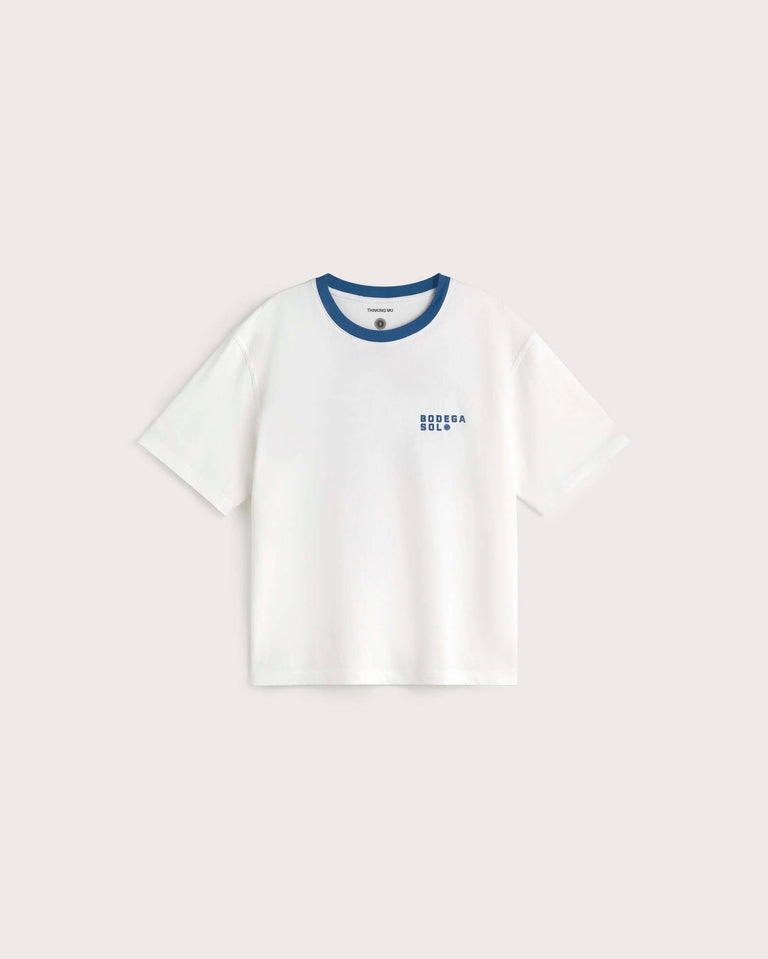 Camiseta contraste azul bodega sol Lucia sostenible silueta - 1