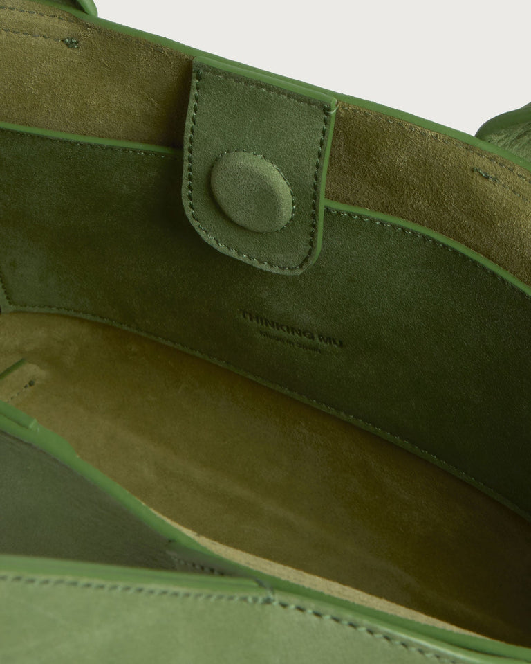 Bolso mini verde piel Pepo sostenible - silueta 5