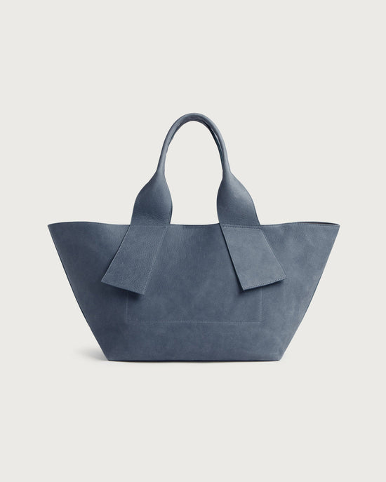 Bolso blue piel Pepo sostenible - silueta 2