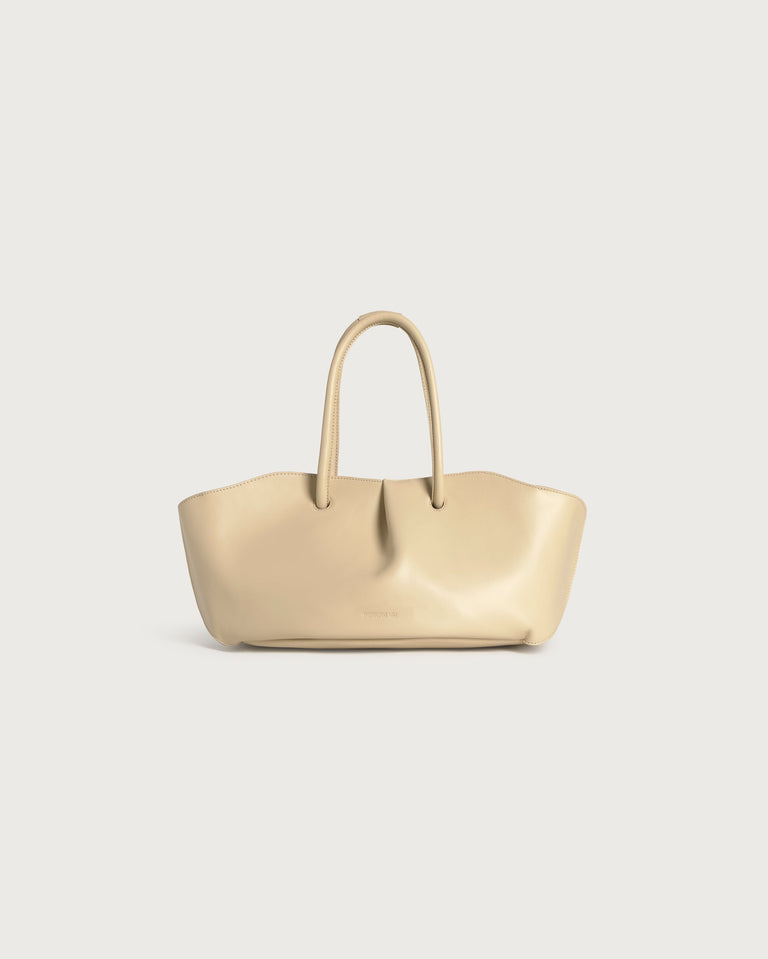 Bolso beige piel Julie sostenible silueta - 3