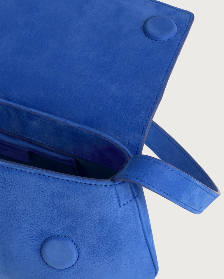 Bolso azul eléctrico piel Jennie sostenible silueta - 4