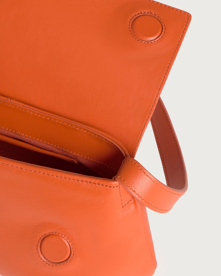 Bolso naranja piel Jennie sostenible silueta - 4