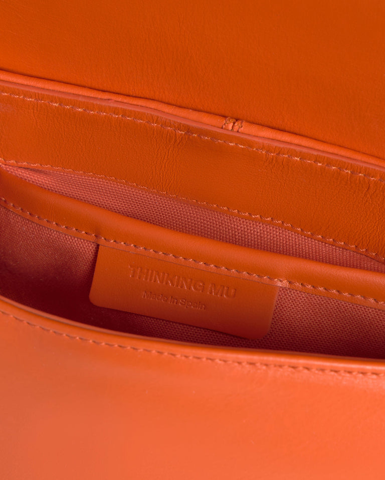 Bolso naranja piel Jennie sostenible silueta - 5