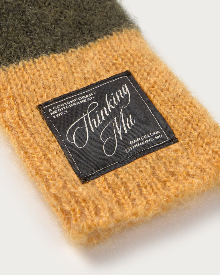 Guantes punto verde mohair Maggie sostenible silueta - 3