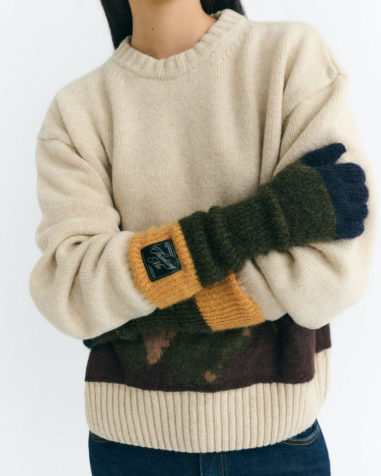 Guantes punto verde mohair Maggie - 1