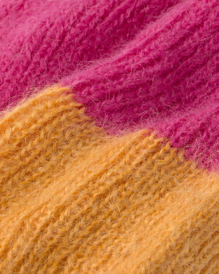 Guantes punto rosa mohair Maggie sostenible silueta - 3
