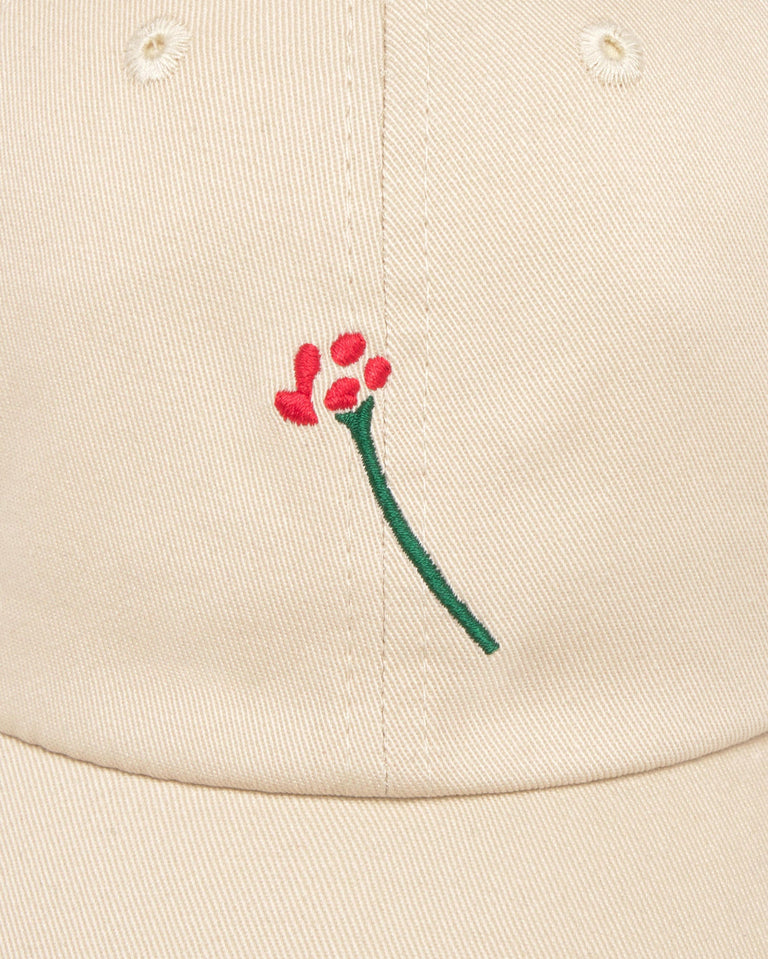 Gorra cruda bordada Flower TM Chris sostenible silueta - 4