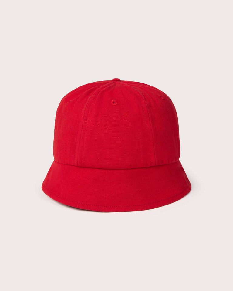 Gorro bucket rojo Norfeu sostenible silueta - 2