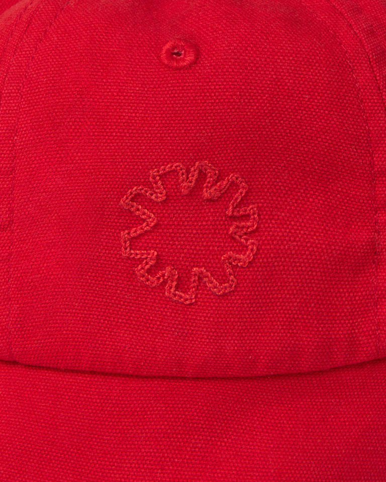 Gorro bucket rojo Norfeu sostenible silueta - 3