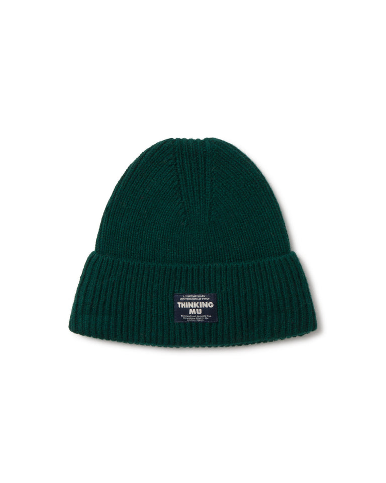 Gorro lana verde Amor sostenible silueta - 1
