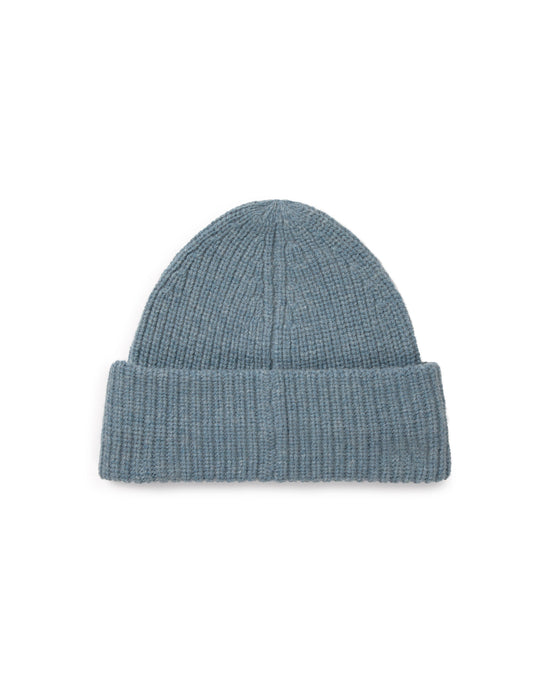 Gorro lana azul Ruby sostenible silueta - 2