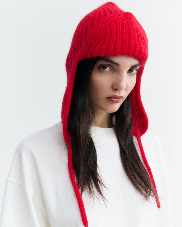Gorro lana rojo Oleg sostenible - 3