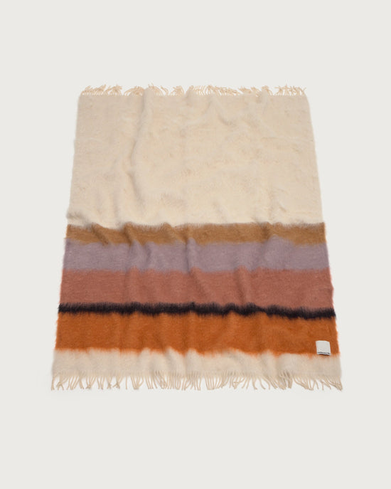 Manta multicolor naranja Serenity - silueta 2