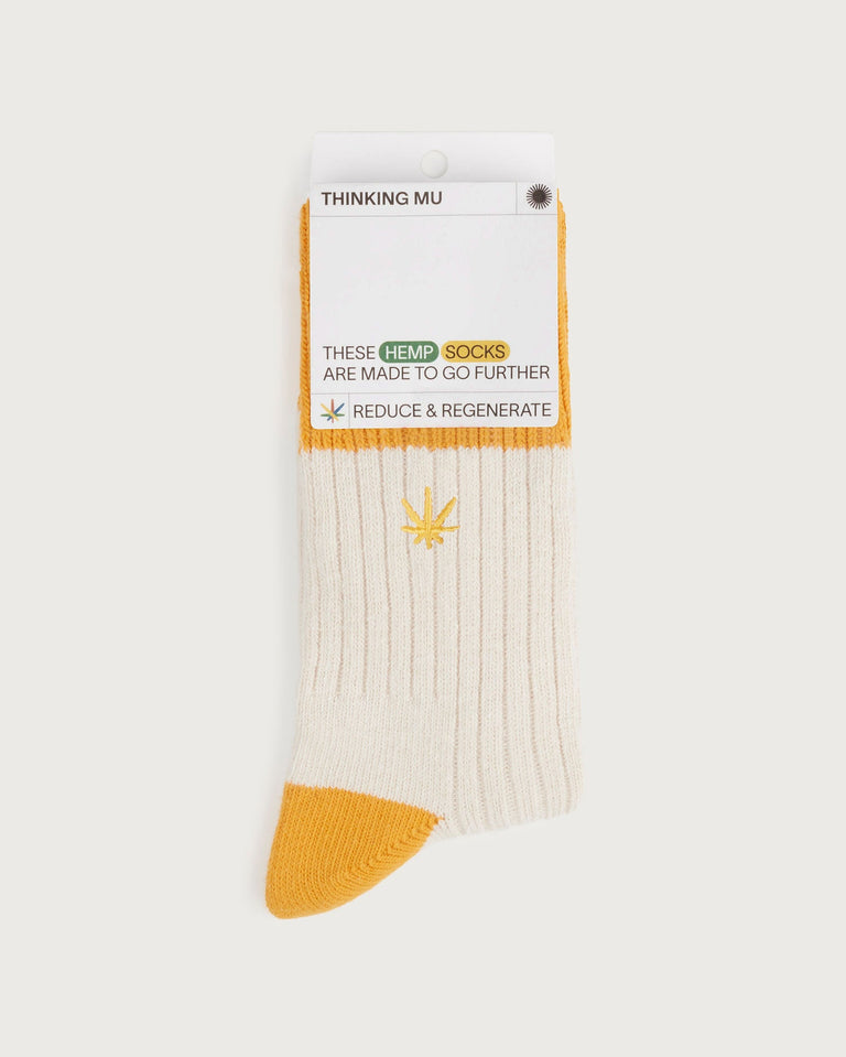 Calcetines amarillos Hemp Peu- Silueta 5