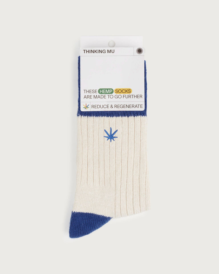 Calcetines azules Hemp Peu- Silueta 5